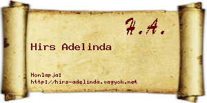 Hirs Adelinda névjegykártya